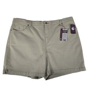 Gloria Vanderbilt Womens Amanda Basic Jean Short Tan Size 20W New